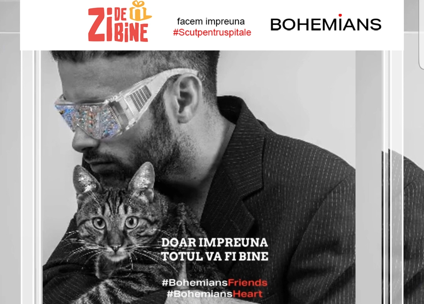 You are currently viewing Bohemians se alatură campaniei #Scutpentruspitale a Asociației Zi de Bine!