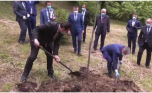 Read more about the article PENIBIL: Orban a ”plantat” un copac deja plantat la vila familiei Brătianu