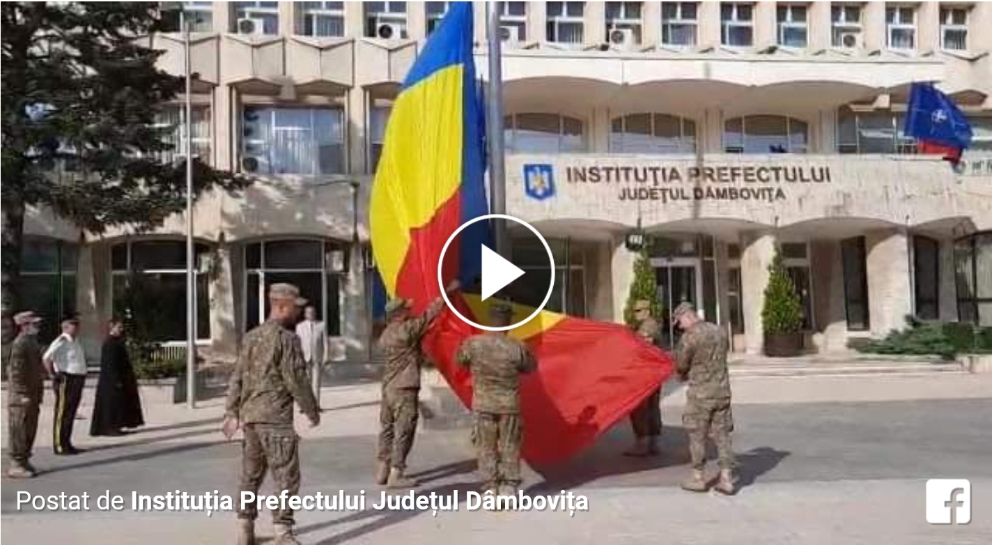 You are currently viewing VIDEO – Coborârea Drapelului Național de pe catarg, pe fondul semnalului de trompetă „stingerea”