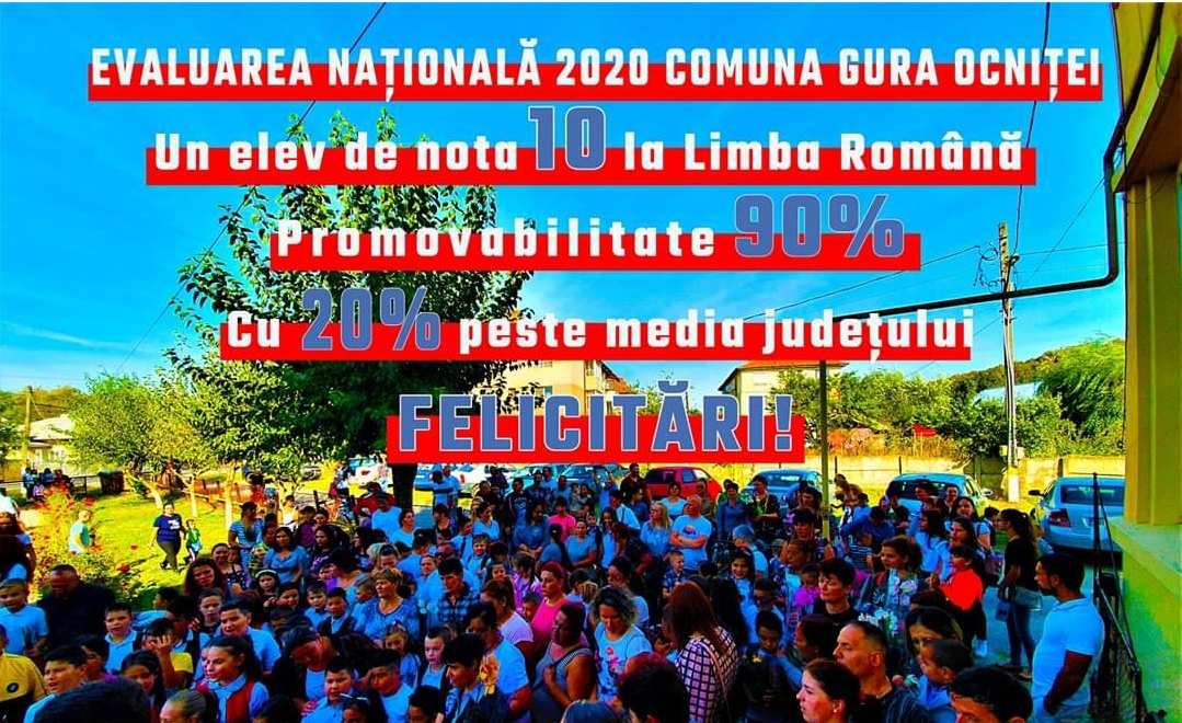 You are currently viewing EVALUARE NAȚIONALĂ 2020: PROMOVABILITATE 90% LA ȘCOALA GENERALĂ DIN GURA OCNIȚEI