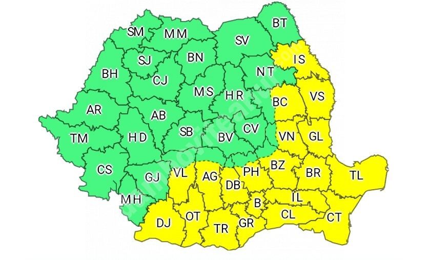 You are currently viewing AVERTIZARE METEO: COD GALBEN DE CANICULĂ ÎN DÂMBOVIȚA