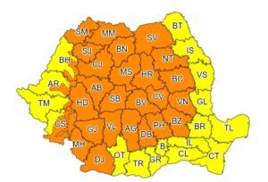 Read more about the article De mâine dimineață, Cod Portocaliu de furtuni cu vijelii și grindină în aproape toată țara