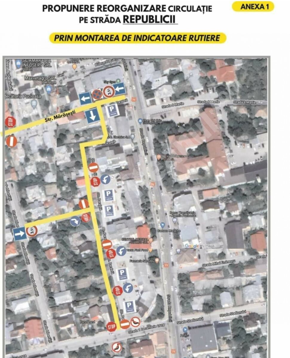You are currently viewing Noi indicații cu privire la reorganizarea circulației rutiere din orașul Pucioasa