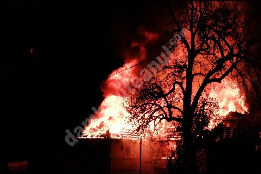 You are currently viewing DÂMBOVIȚA: INCENDIU VIOLENT LA PIETROȘIȚA! FLĂCĂRILE AU DEPĂȘIT 5 METRI ÎNĂLȚIME!