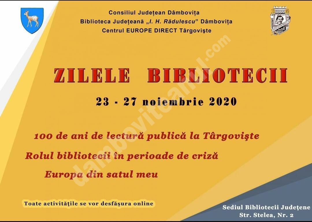 You are currently viewing Zilele Bibliotecii Judeţeane „Ion Heliade Rădulescu”! Vezi programul detaliat!