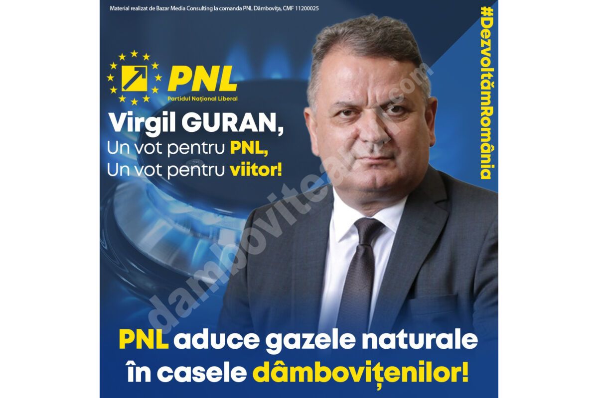 You are currently viewing Virgil Guran (PNL), anunț important: ”Aducem gazele naturale în casele dâmbovițenilor”