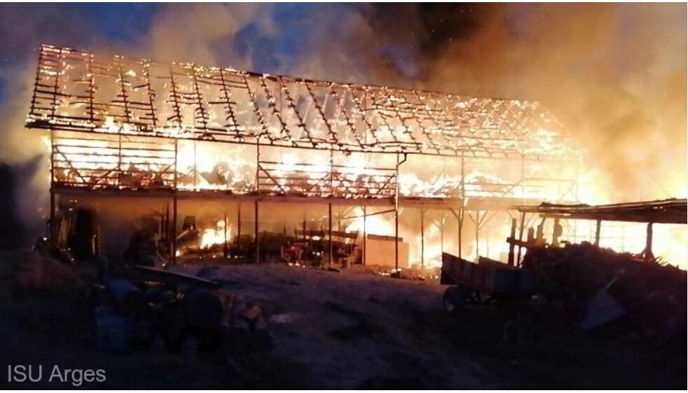 You are currently viewing Zeci de animale moarte într-un incendiu izbucnit la o fermă din Bughea de Jos, județul Argeș