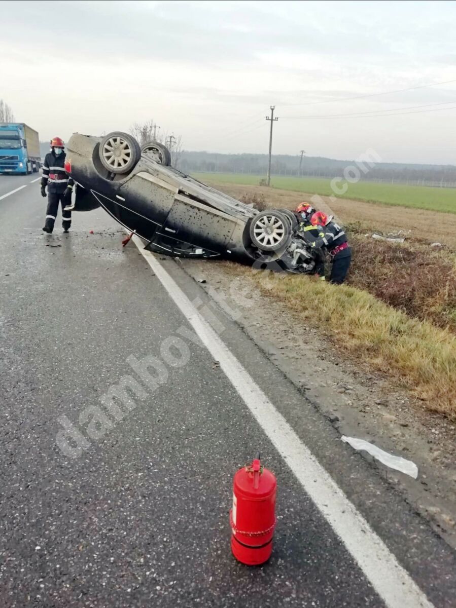 You are currently viewing Dâmbovița: Asigurare de zonă la un accident rutier, în localitatea Lucieni
