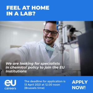 Read more about the article Uniunea Europeană caută experți chimişti!