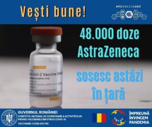 Read more about the article O nouă tranșă de vaccin AstraZeneca sosește în țară