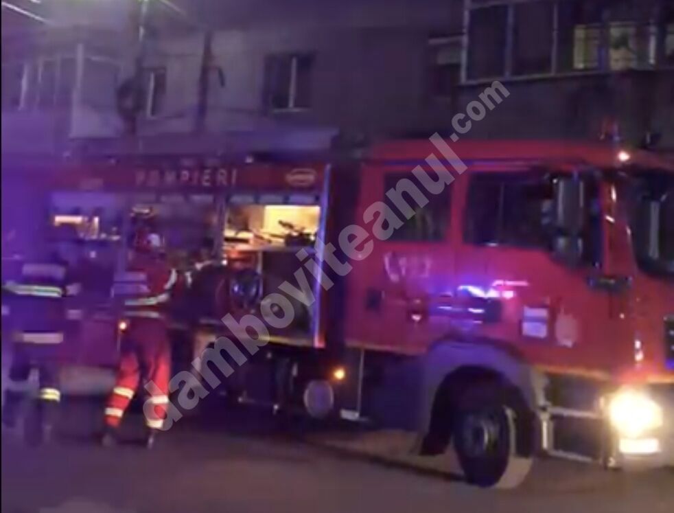 You are currently viewing DÂMBOVIȚA: Incendiu puternic la un apartament, din orașul Găești