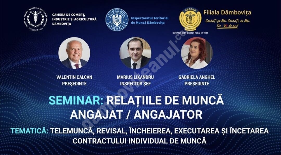 You are currently viewing Camera de Comerț Dâmbovița organizează seminarul de informare „Relațiile de muncă angajat/angajator”