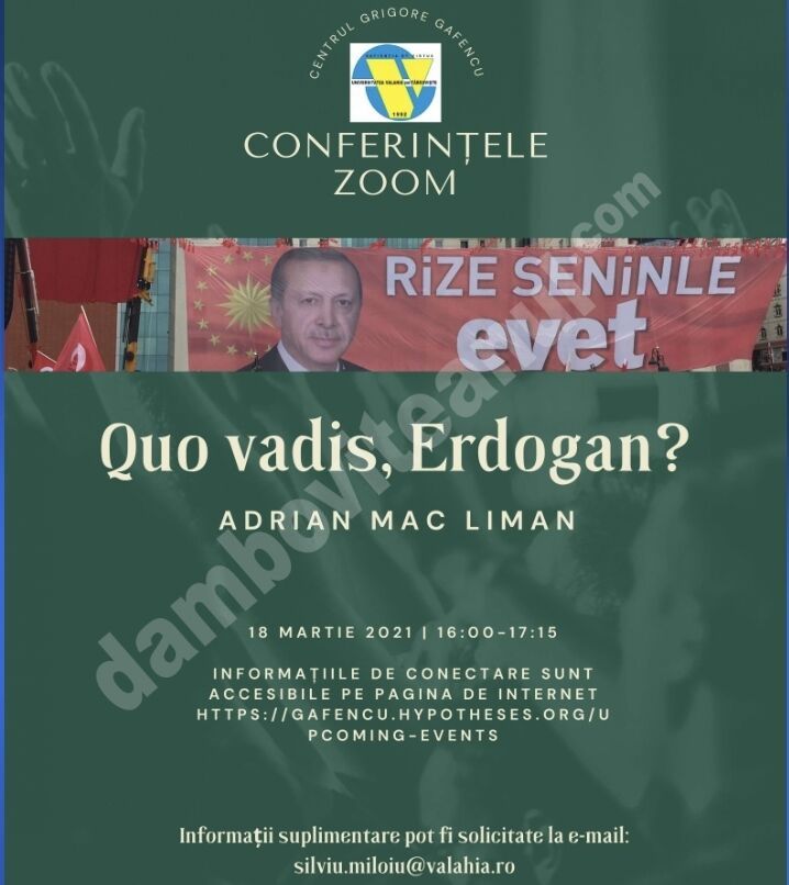 You are currently viewing Invitație la Conferința on-line: Quo Vadis, Erdoğan?