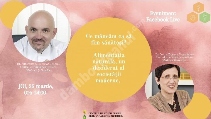 You are currently viewing Eveniment Facebook Live cu dr. Alin Popescu și dr. Corina Zugravu – Ce mâncăm ca să fim sănătoși?
