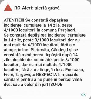 Read more about the article Mesaj RO ALERT primit de dâmbovițeni, în această dimineață