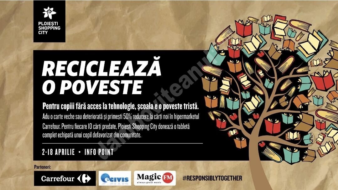 You are currently viewing Cărțile donate devin tablete pentru elevii fără acces la educație din Prahova, prin programul RECICLEAZĂ O POVESTE