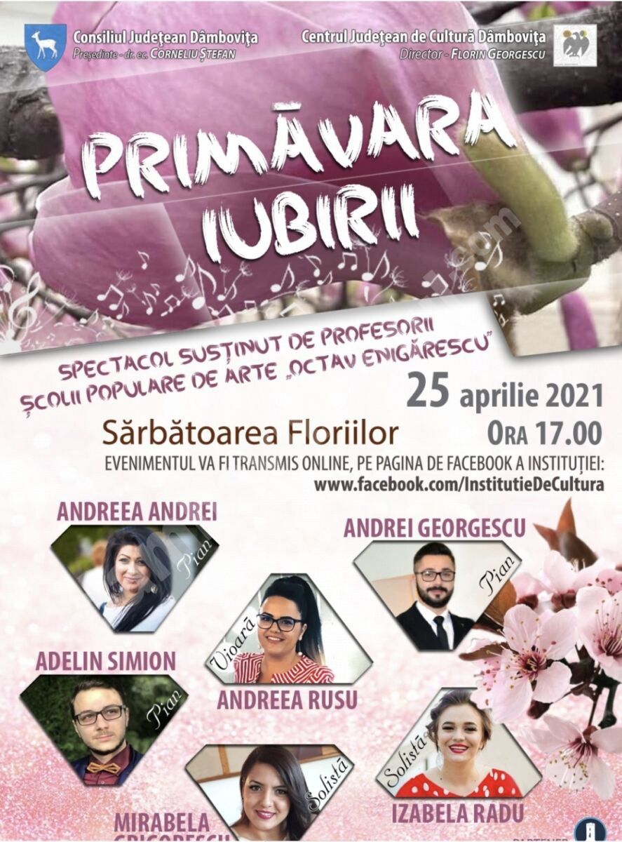 You are currently viewing Primăvara iubirii… spectacol muzical, organizat de Centrul Județean de Cultură Dâmbovița