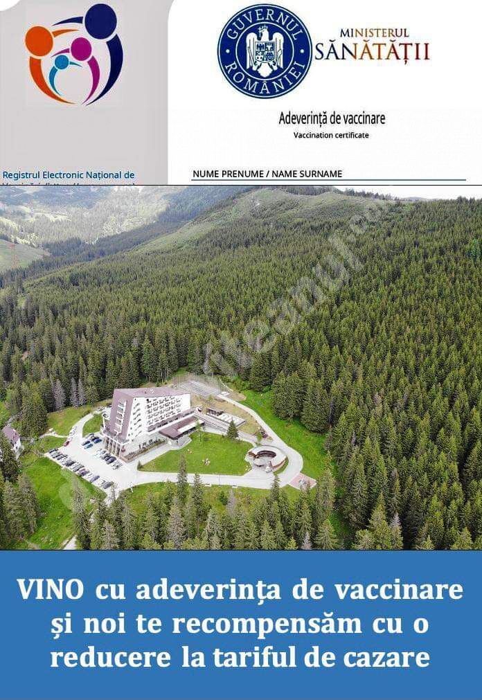 You are currently viewing Reduceri la tarifele practicate de Hotel Peștera, pentru românii vaccinați anti-COVID