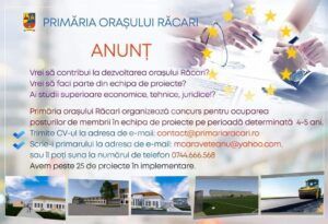 Read more about the article Se caută oameni, pentru echipa de proiecte a primăriei Răcari