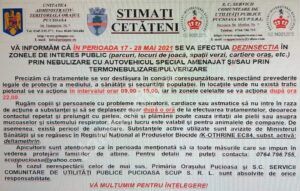 Read more about the article Atenție, apicultori, începe dezinsecția în spațiile publice din Pucioasa