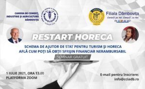 Read more about the article Camera de Comerț Industrie și Agricultură Dâmbovița organizează un seminar în sprijinul antreprenorilor din turism si Horeca