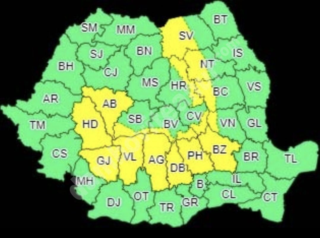You are currently viewing COD GALBEN ÎN DÂMBOVIȚA! Sunt așteptate vijelii, averse torențiale și descărcări electrice
