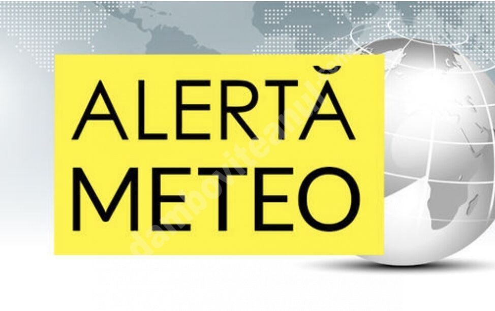 You are currently viewing COD GALBEN ÎN DÂMBOVIȚA: Averse torențiale, descărcări electrice și izolat grindină și vijelii