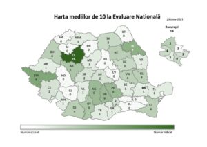 Read more about the article Vezi câte medii de 10 s-au obținut în fiecare județ, la Evaluarea Națională