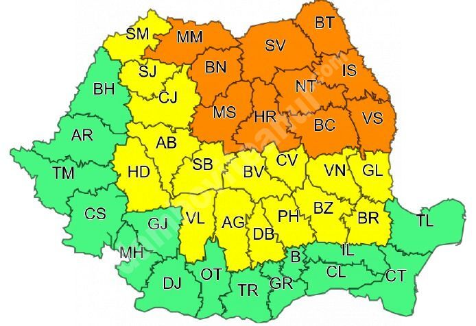 You are currently viewing COD GALBEN de vijelii și instabilitate atmosferică, în județul Dâmbovița!