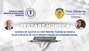 Read more about the article „RESTART HORECA” -Seminar organizat de Camera de Comerț, Industrie și Agricultură Dâmbovița