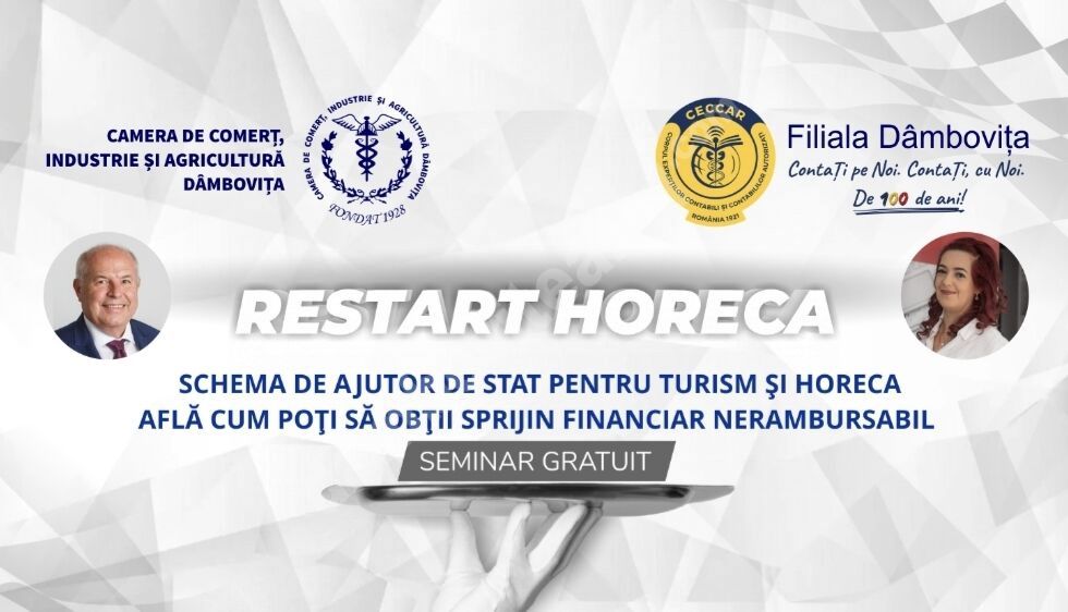 You are currently viewing „RESTART HORECA” -Seminar organizat de Camera de Comerț, Industrie și Agricultură Dâmbovița