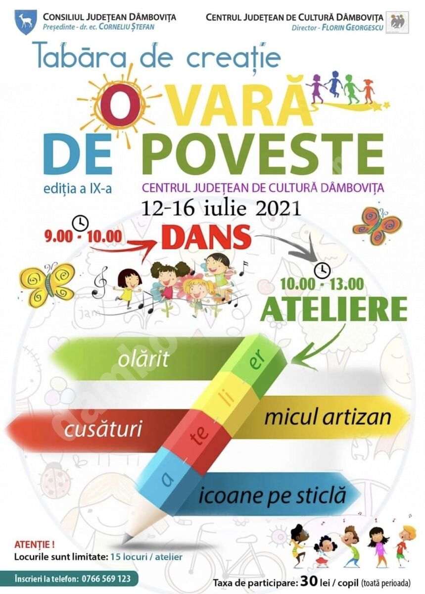 You are currently viewing Tabăra de creație ”O vară de poveste” la Centrul Județean de Cultură Dâmbovița