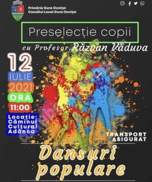Read more about the article Primăria Gura Ocniței organizează preselecție pentru cursuri de dansuri populare