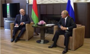 Read more about the article Aleksandr Lukaşenko cere sprijin lui Putin pentru a face față sancţiunilor Uniunii Europene