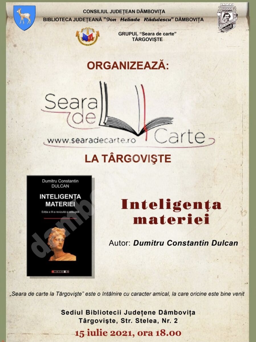 You are currently viewing O nouă întâlnire din seria dezbaterilor „Seara de carte la Târgovişte”
