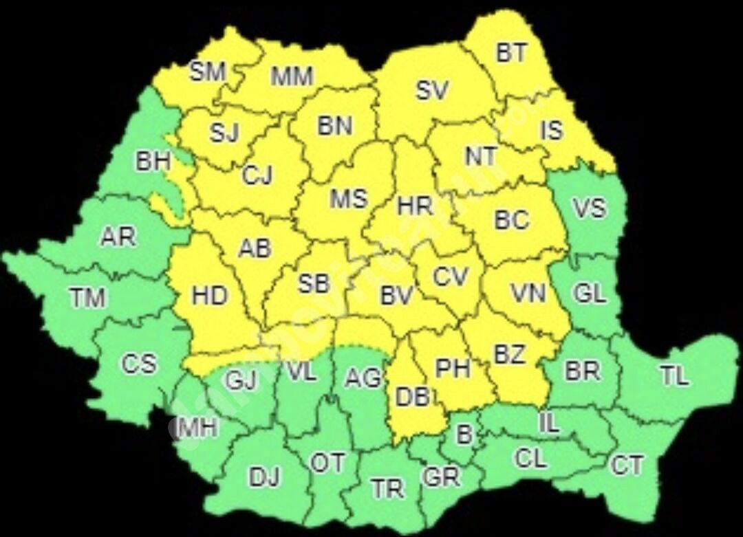 You are currently viewing DÂMBOVIȚA, 21 IULIE 2021: AVERTIZARE COD GALBEN DE VIJELII ȘI GRINDINĂ!
