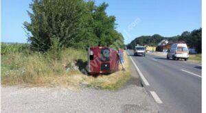 Read more about the article Bărbat cu alcoolemie peste limita legală, s-a răsturnat cu mașina, la Dragomirești!