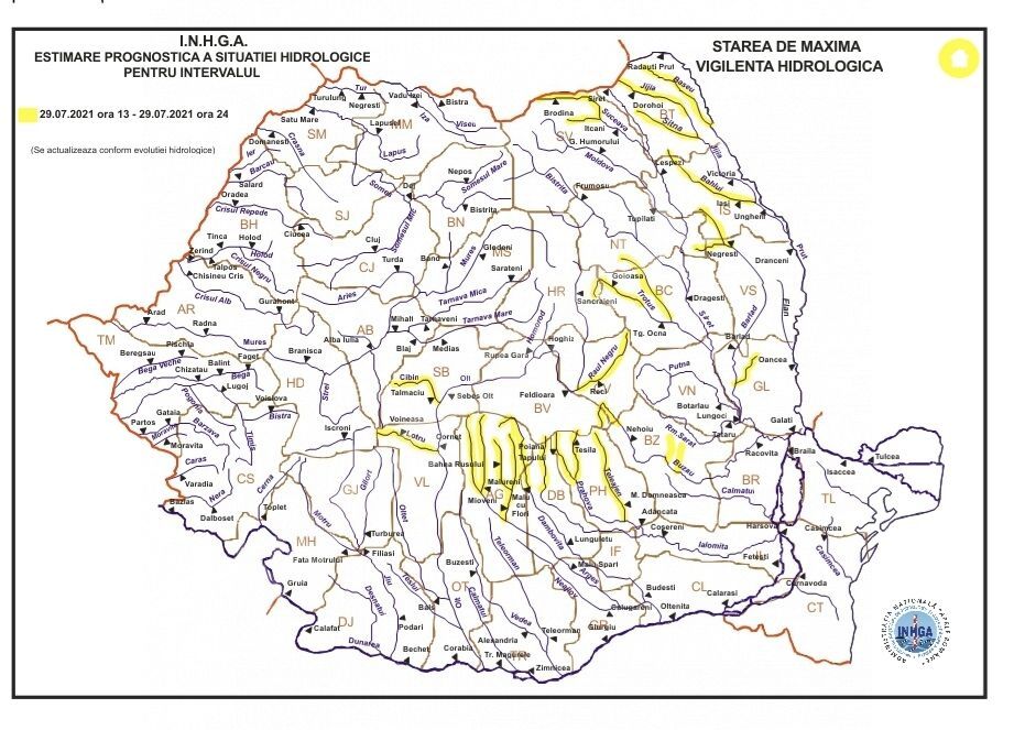 You are currently viewing Atenționări hidrologice pentru mai multe râuri din țară!