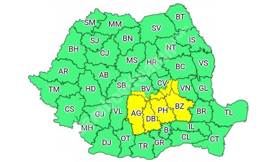 You are currently viewing AVERTIZARE METEO, 12 AUGUST 2021: COD GALBEN DE VIJELII, PLOI ȘI VREME INSTABILĂ, ÎN JUDEȚUL DÂMBOVIȚA!