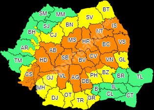 You are currently viewing COD PORTOCALIU DE VIJELII, PLOI ȘI VREME INSTABILĂ, ÎN JUDEȚUL DÂMBOVIȚA!
