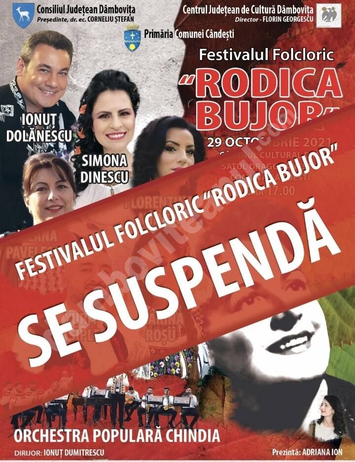 You are currently viewing FESTIVALUL FOLCLORIC „RODICA BUJOR” SE SUSPENDĂ