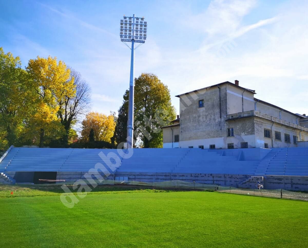 You are currently viewing Lucrările la stadionul târgoviștean „Eugen Popescu” avansează în ritm susținut