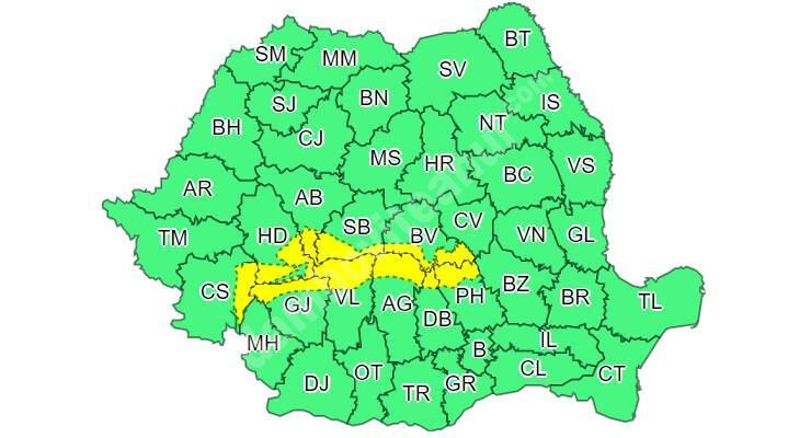 You are currently viewing Nordul județului Dâmbovița, sub atenționare Cod Galben de vânt și ninsori viscolite