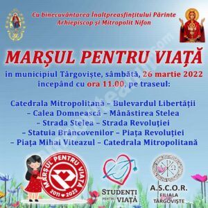 Read more about the article LA TÂRGOVIȘTE VA AVEA LOC CEA DE A XII-A EDIȚIE A MARȘULUI PENTRU VIAȚĂ