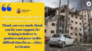 Read more about the article Oameni din întreaga lume plătesc cazări în Ucraina, doar pentru a le trimite bani locuitorilor