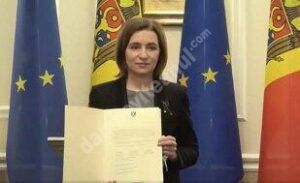 Read more about the article Maia Sandu depune solicitarea oficială pentru aderarea Republicii Moldova la Uniunea Europeană