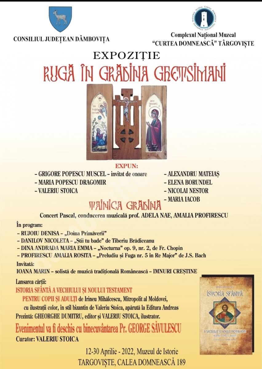 You are currently viewing „RUGĂ ÎN GRĂDINA GHETSIMANI”, o nouă expoziție temporară organizată la Muzeul de Istorie din Târgoviște