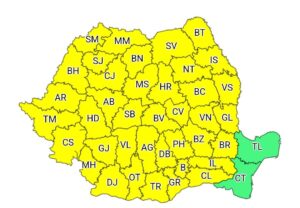Read more about the article ANM a emis alertă meteo cod galben de ploi și vijelii, care vizează aproape toată țara
