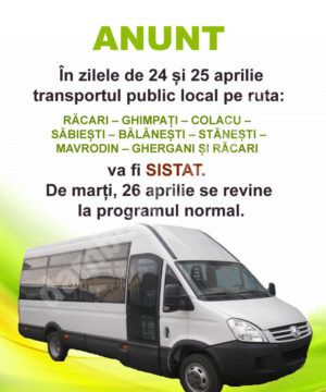 Read more about the article Anunț important pentru utilizatorii transportului public local din Răcari