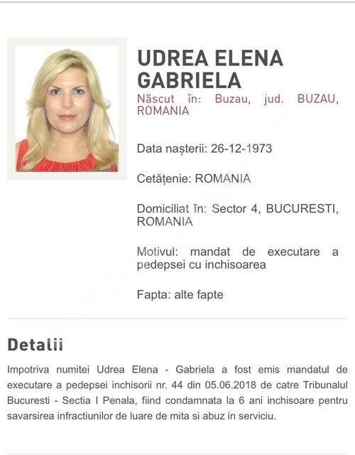 You are currently viewing Elena Udrea a plecat din țară, în această dimineață. Poliția a dat-o în urmărire generală